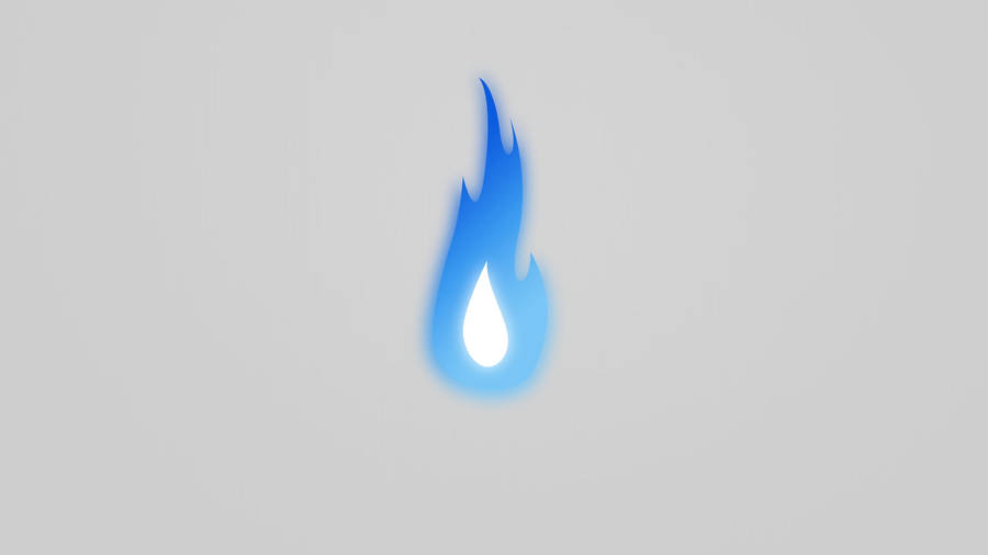 Blue Fire Minimalist Wallpaper