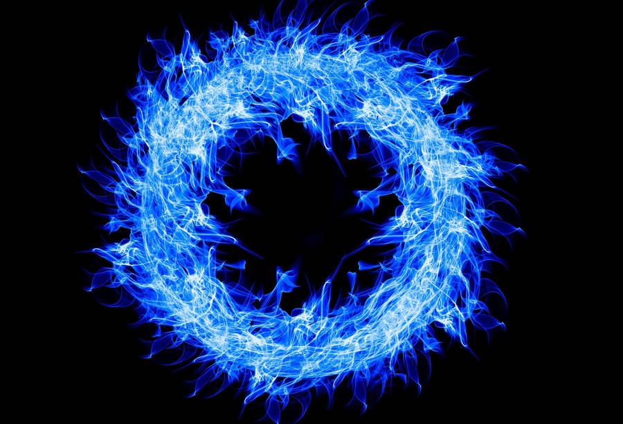 Blue Fire Ring Wallpaper