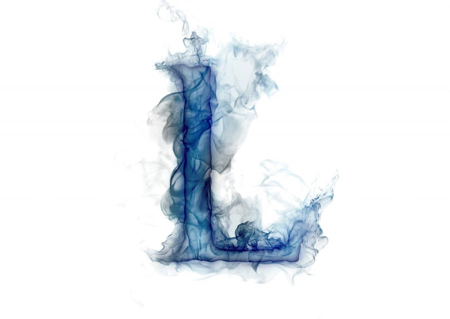 Blue Flame Letter L Wallpaper