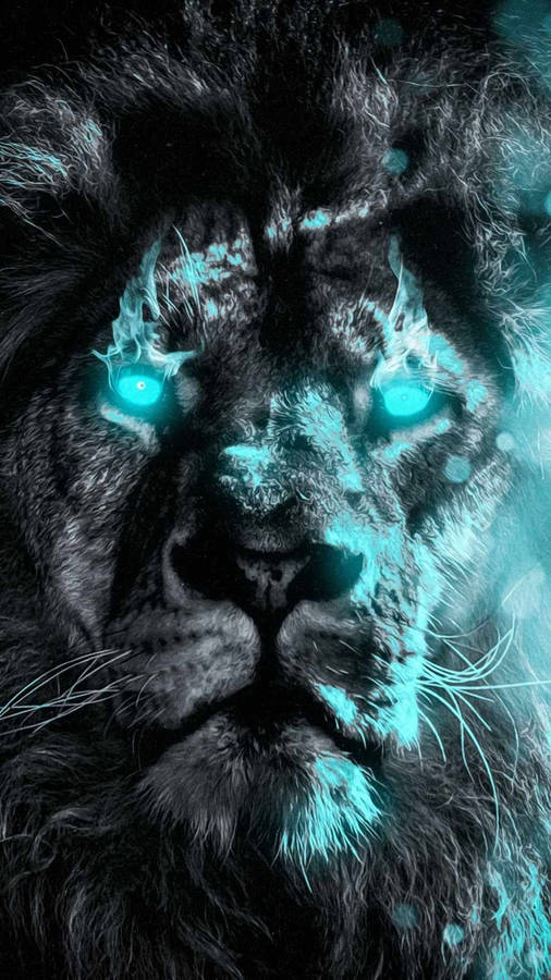 Blue Flame Lion Iphone Wallpaper