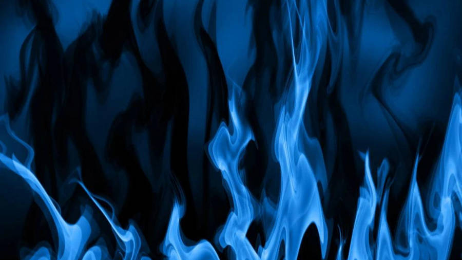 Blue Flames Zigzag Wallpaper