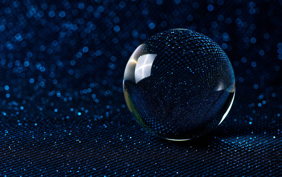 Blue Glitter Crystal Ball Wallpaper
