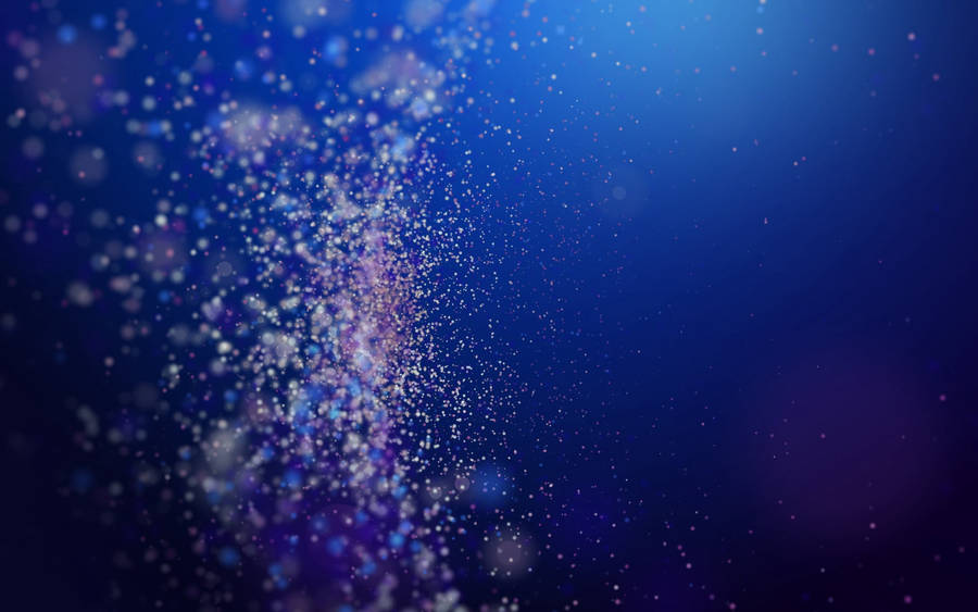 Blue Glitter White Wallpaper