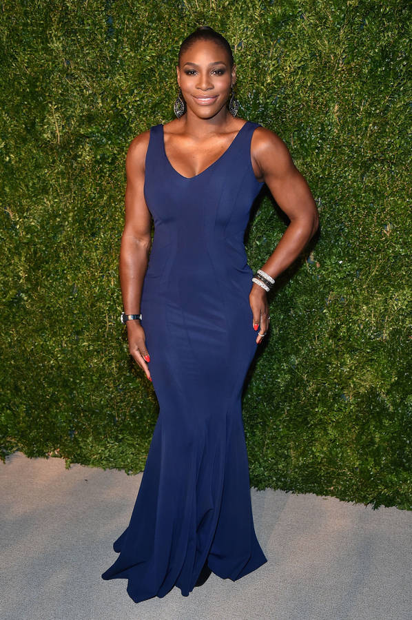 Blue Gown Serena Williams Wallpaper