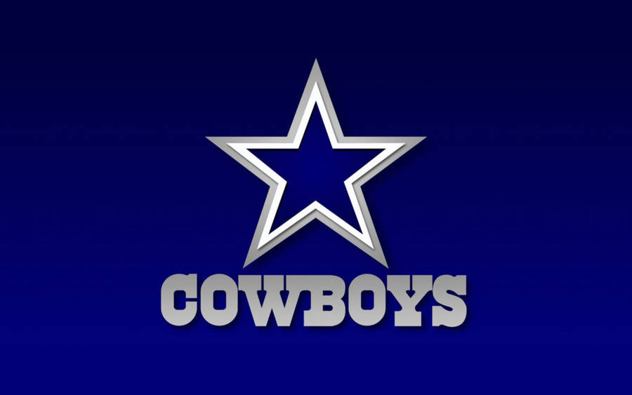 Blue Gradient Dallas Cowboys Logo Wallpaper