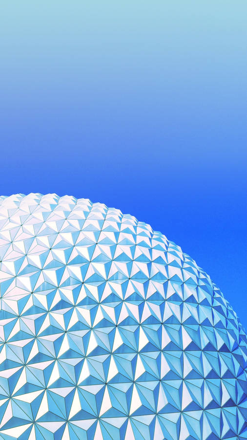 Blue Gradient Epcot Globe Wallpaper