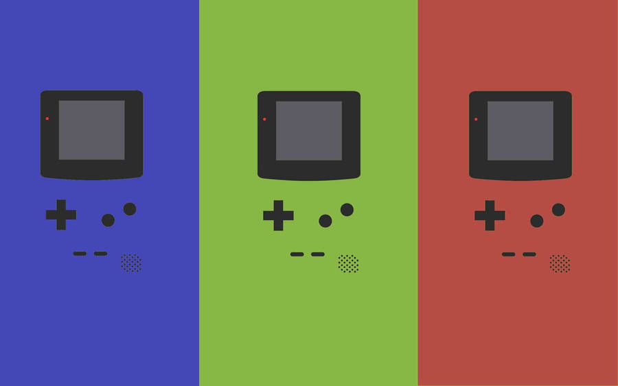 Blue Green And Red Game Boy Color Art Wallpaper