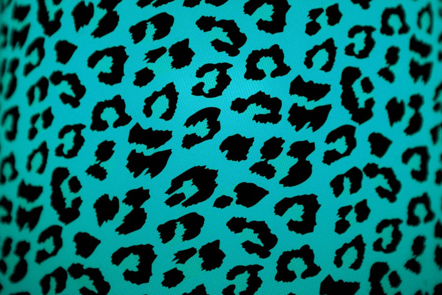 Blue-green Leopard Print Wallpaper