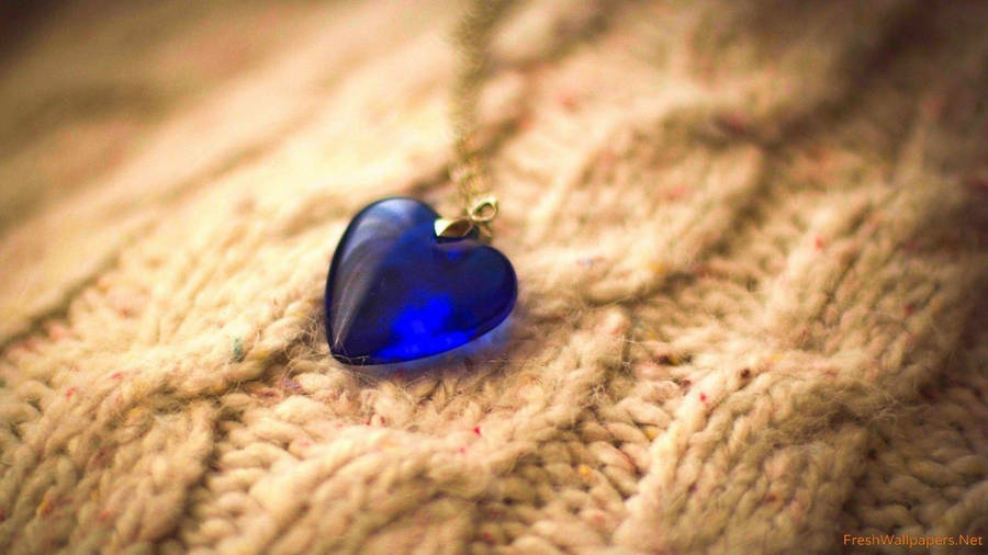 Blue Heart Pendant Wallpaper