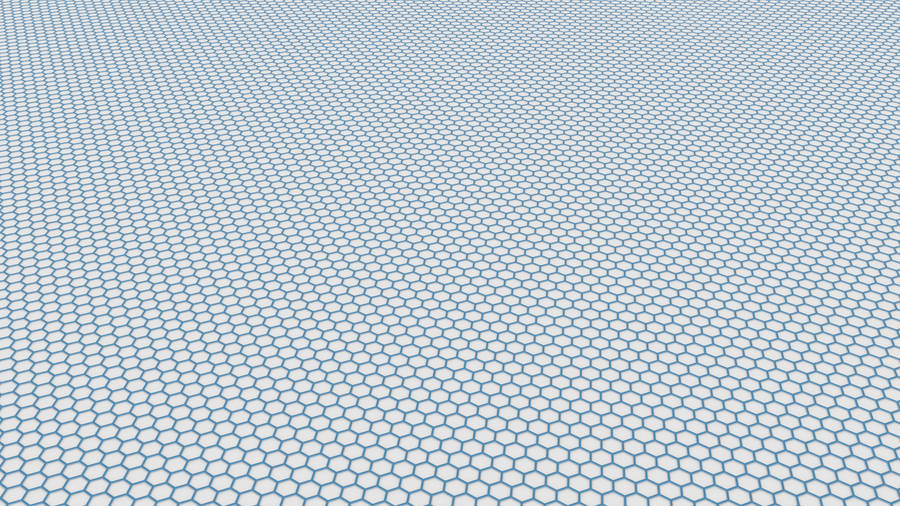 Blue Hexagon Mesh Wallpaper