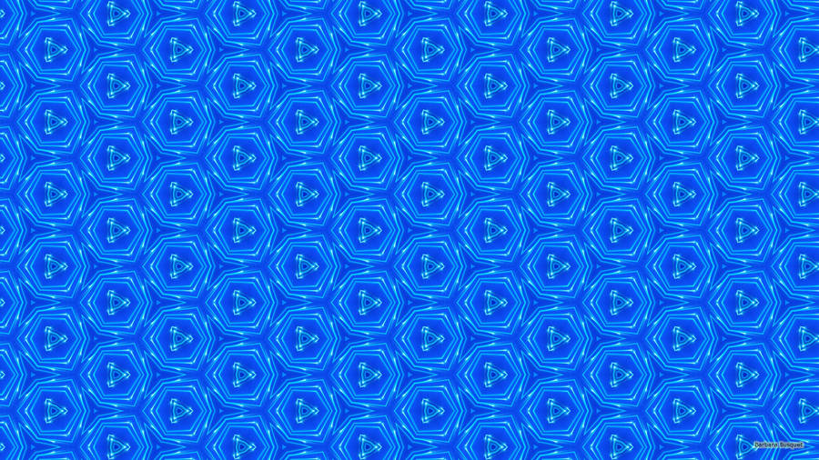 Blue Hexagons Fun Pattern Wallpaper