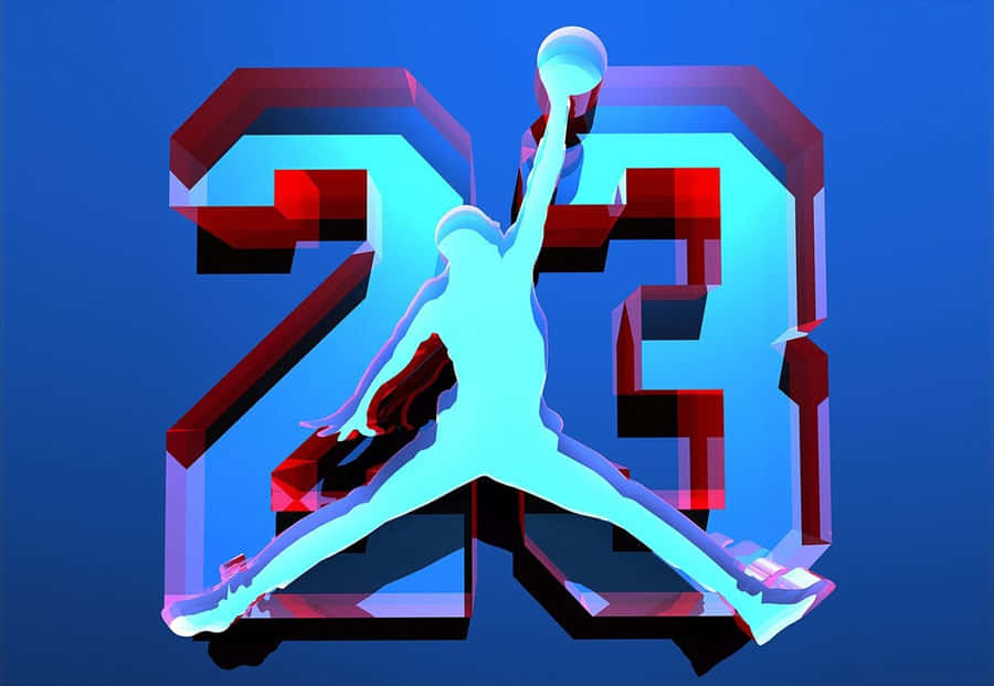 Blue Jordan Jumpman 23 Logo Wallpaper
