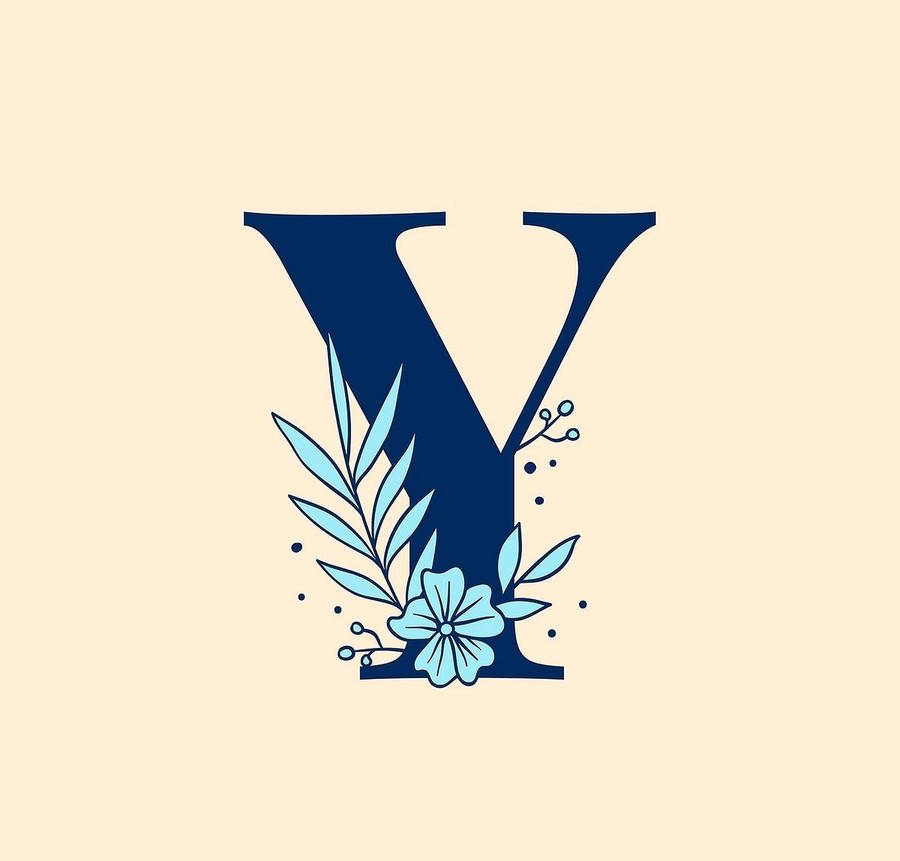 Blue Letter Y Wallpaper