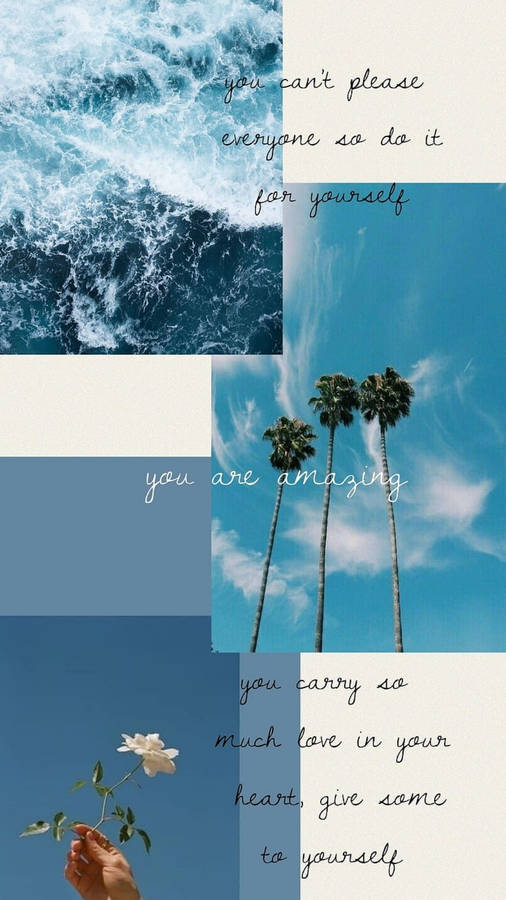 Blue Love Aesthetic Wallpaper