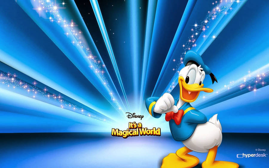 Blue Magical World Donald Duck Background Wallpaper