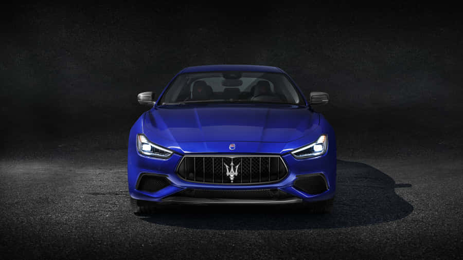 Blue Maserati 4k Wallpaper