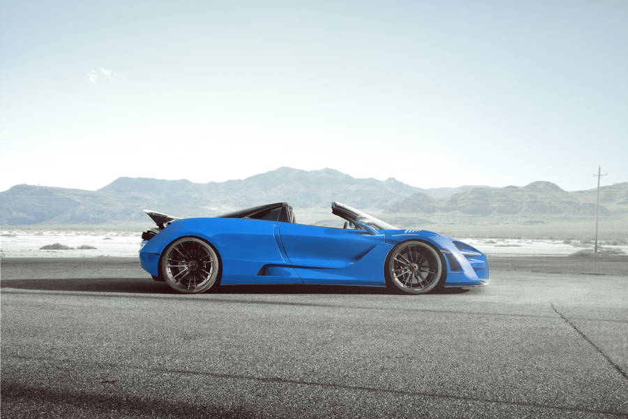 Blue Mclaren 720s 4k Road Wallpaper