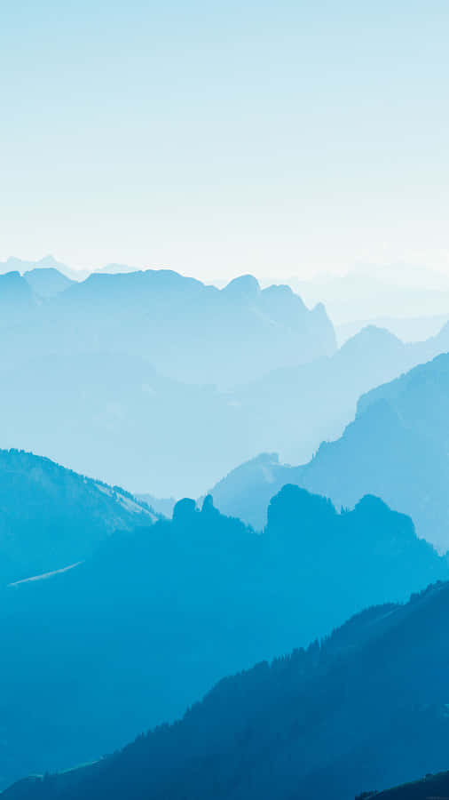 Blue Mountain Ranges Portrait Wallpaper