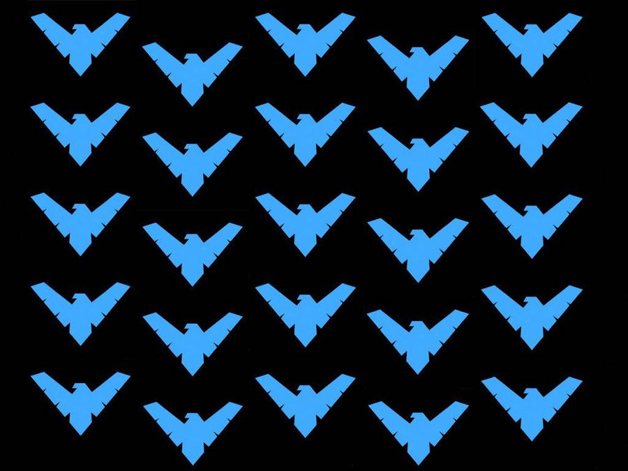 Blue Nightwing Logo Wallpaper