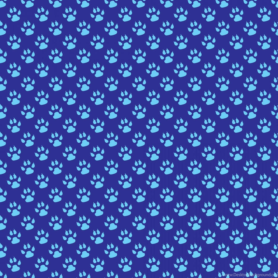 Blue Paw Print Patterns Wallpaper