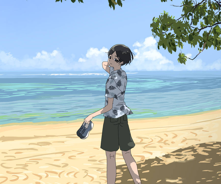 Blue Period Yotasuke In Beach Wallpaper