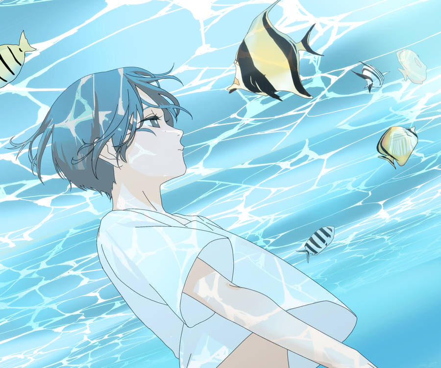 Blue Period Yotasuke In Water Wallpaper