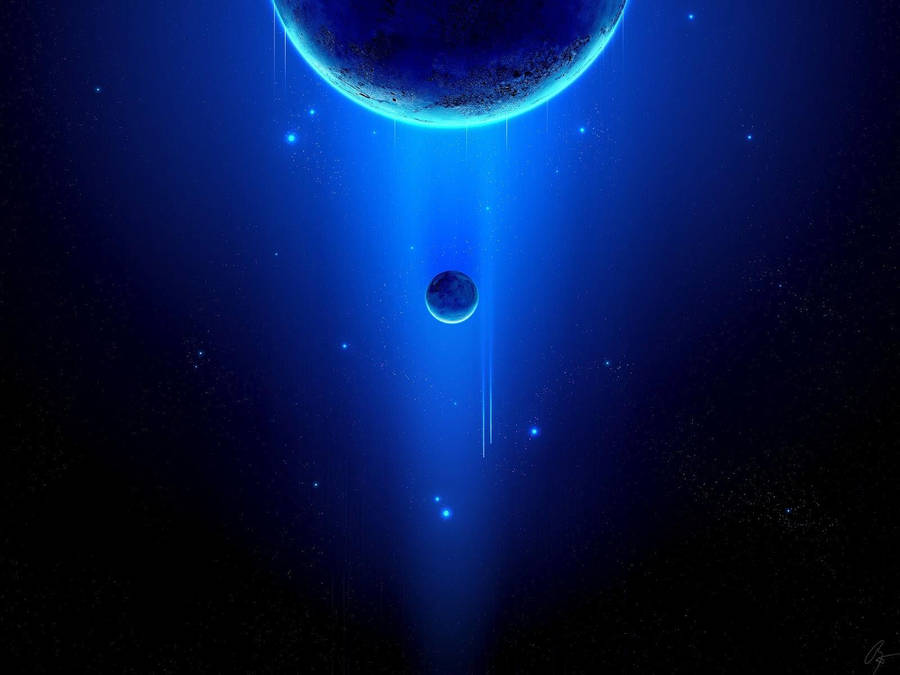 Blue Planets Samsung Galaxy Tablet Wallpaper