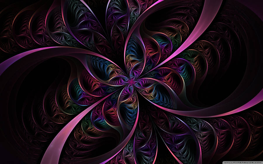 Blue Purple Psychedelic Wallpaper