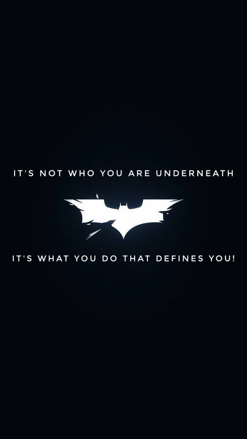 Blue Quote Batman Logo Iphone Wallpaper