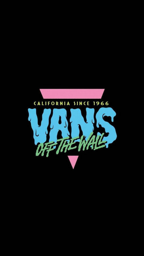 Blue Retro Vans Logo Wallpaper