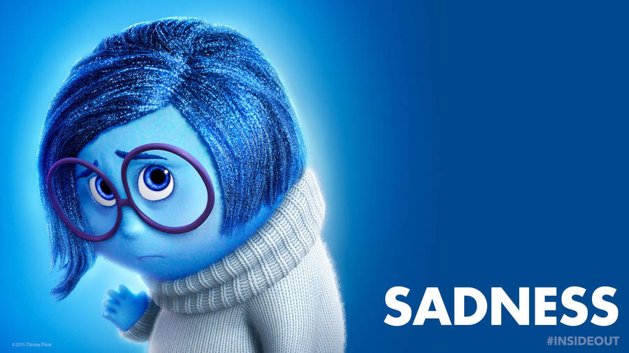 Blue Sadness Inside Out Movie Wallpaper