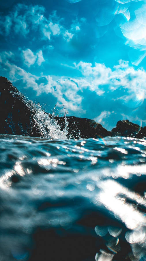 Blue Sea And Sky Vsco Cover Wallpaper