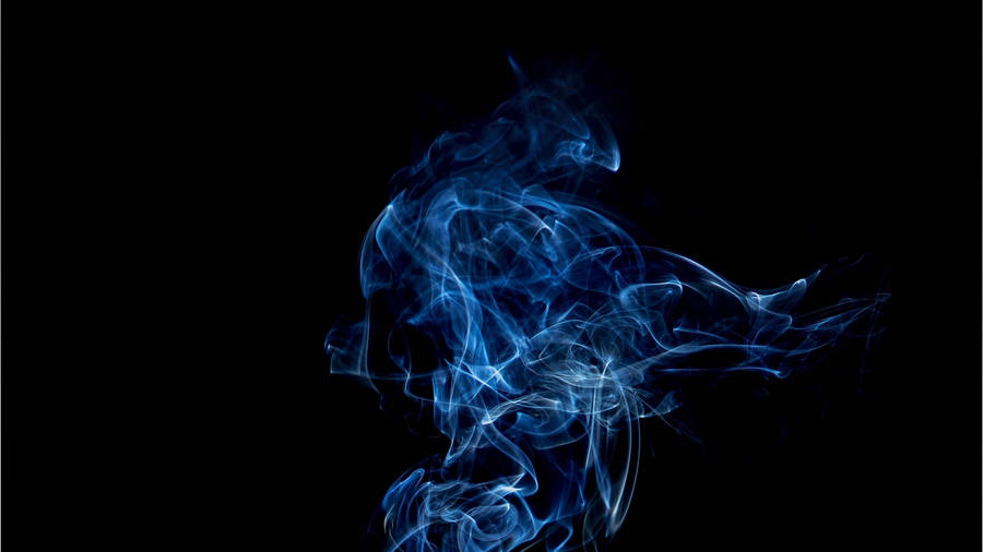 Blue Smoke Abstract Wallpaper