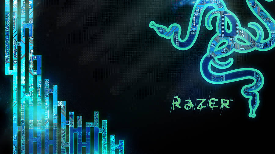 Blue Techy Artwork Of Razer Pc Wallpaper