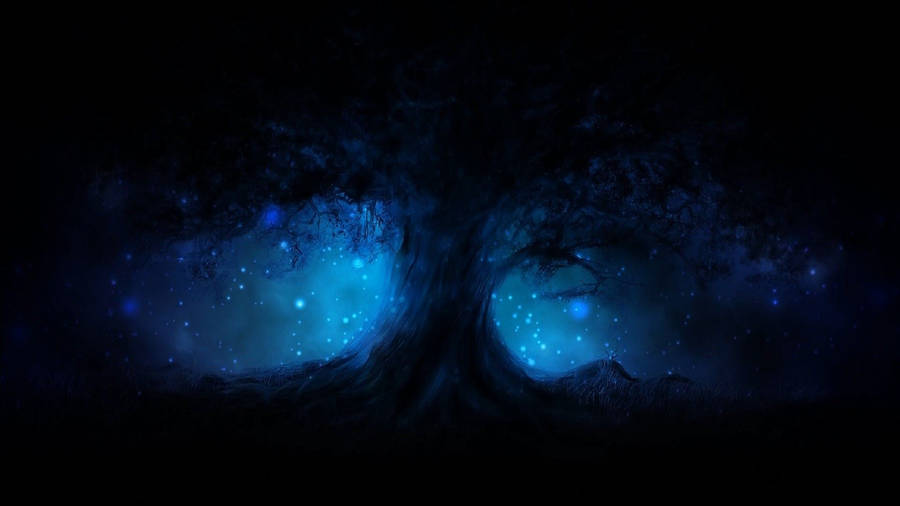 Blue Tree Aesthetic Pc Wallpaper