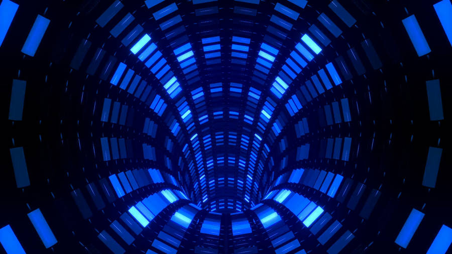 Blue Tunnel Illusion Cool Pfp Wallpaper