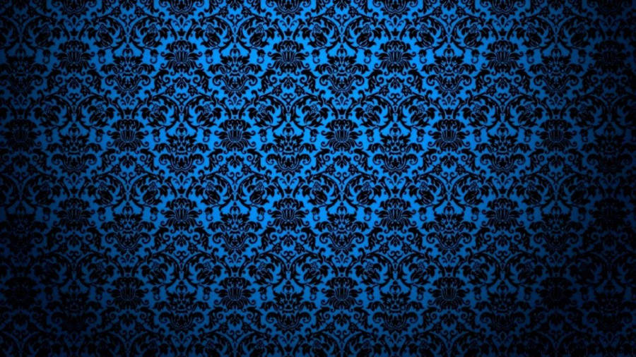 Blue Vintage Abstract Pattern Wallpaper