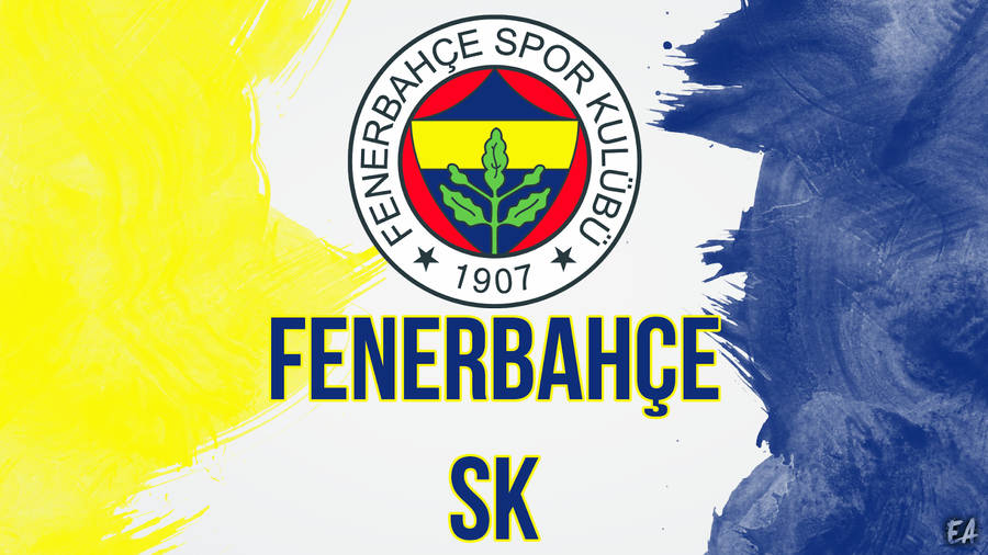 Blue, White, Yellow Streaks Fenerbahce Wallpaper