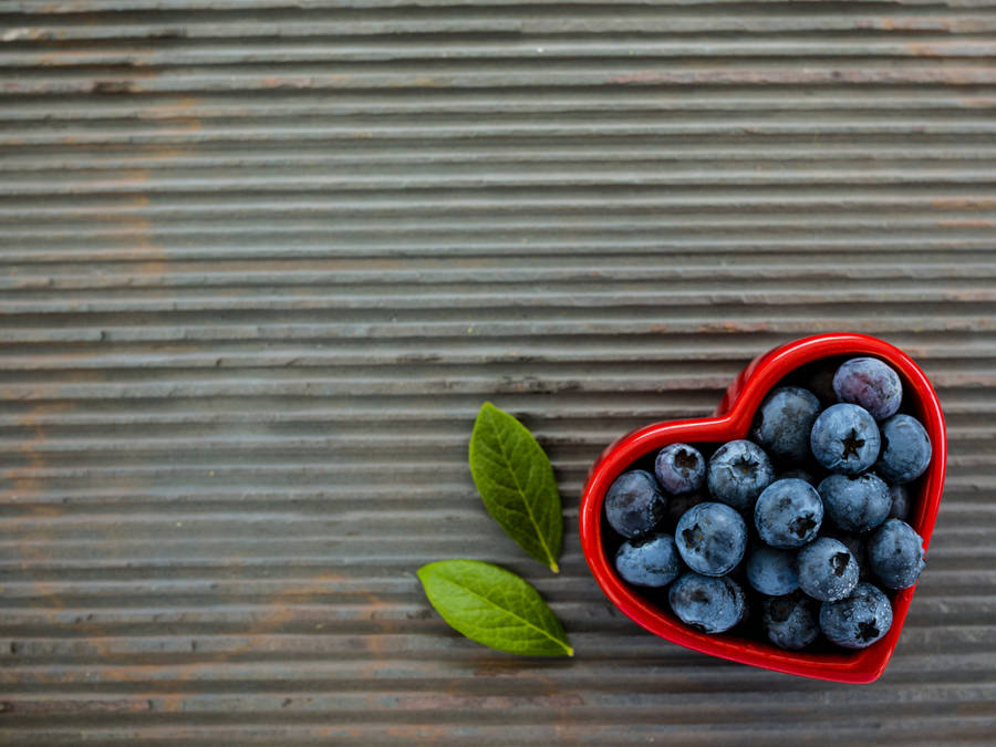 Blueberry Heart Ramekin Wallpaper