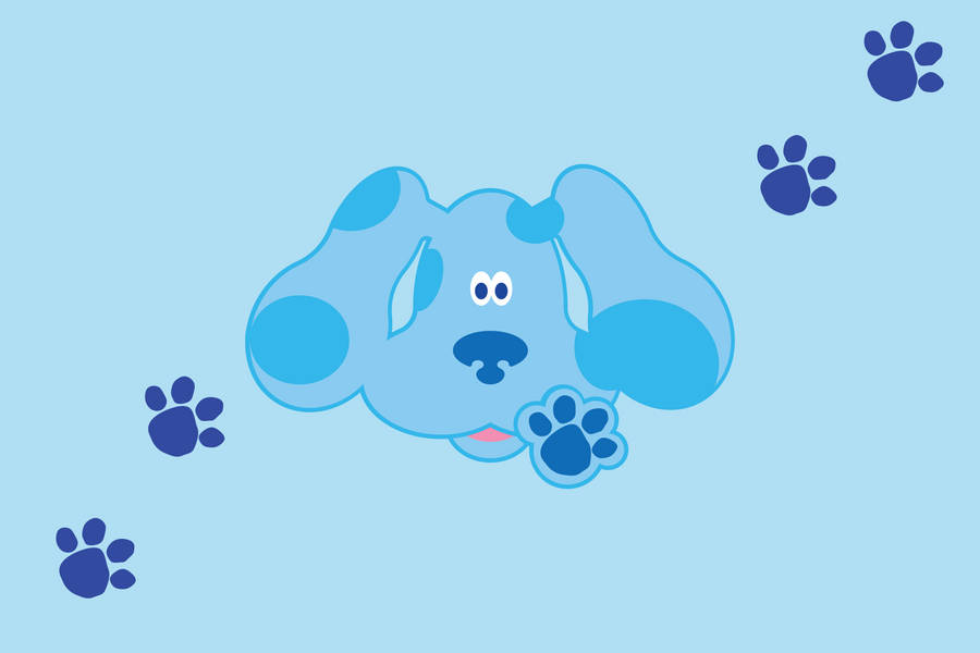 Blues Clues Blue's Pawprints Wallpaper