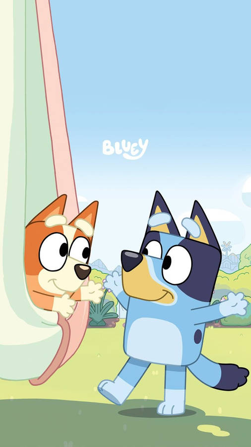 Bluey With Bingo In A Hammock Wallpaper