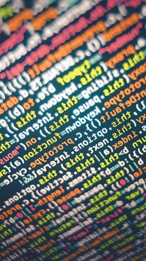 Blurry Code Iphone Wallpaper