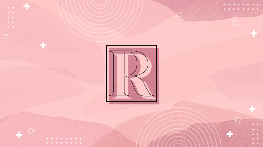 Blush R Alphabet Wallpaper