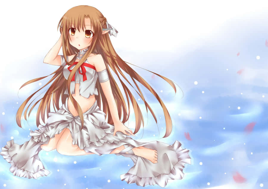 Blushing Asuna From Sword Art Online Wallpaper