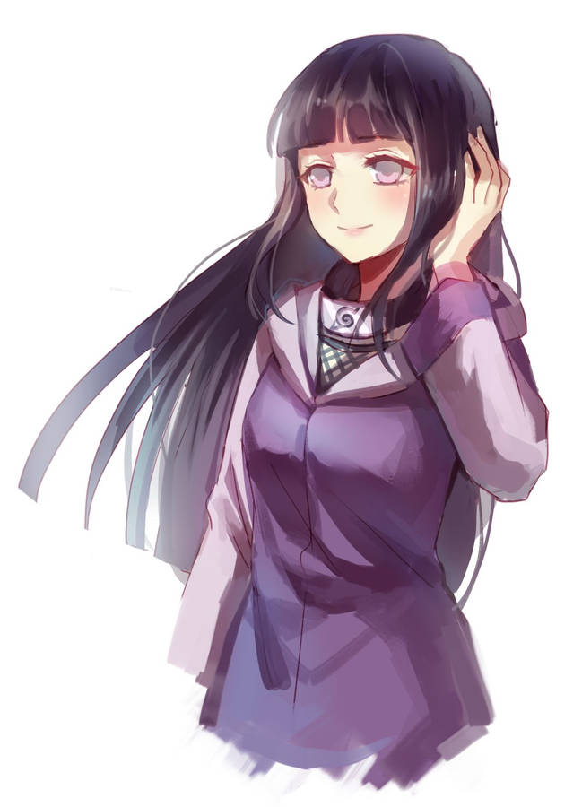 Blushing Hinata Hyuga Wallpaper