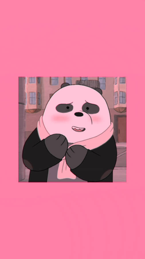 Blushing Panda We Bare Bears Wallpaper