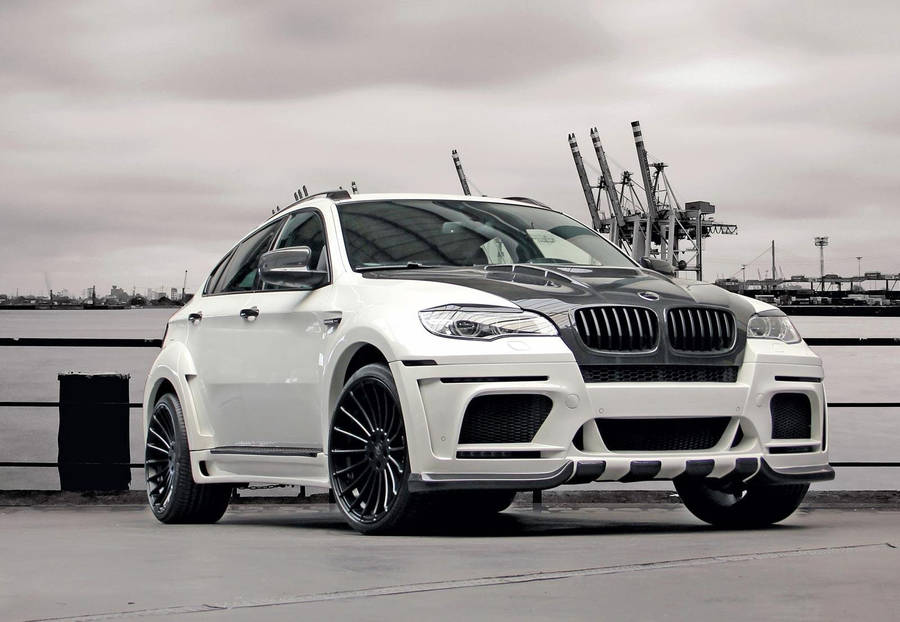 Bmw X6 M By The Docks Wallpaper