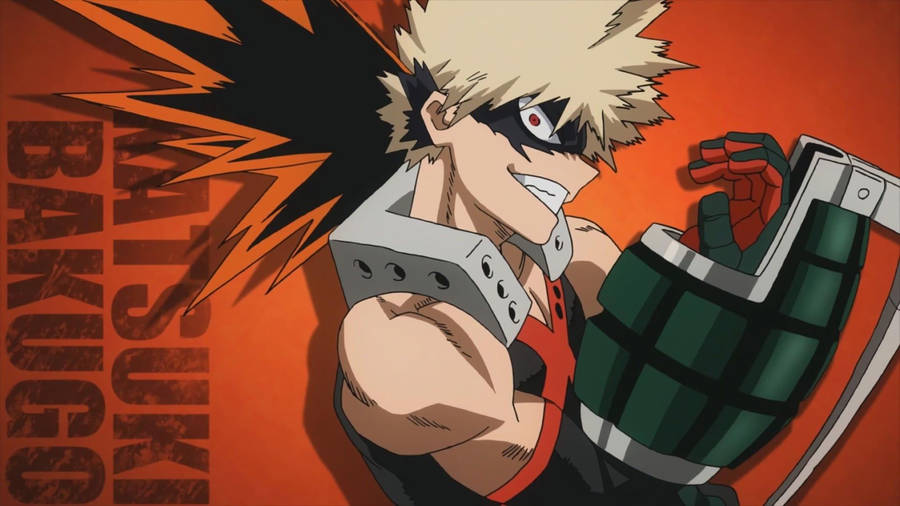 Bnha Katsuki Bakugo Hero Suit Wallpaper