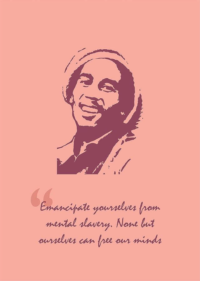 Bob Marley Quotes Pink Art Wallpaper