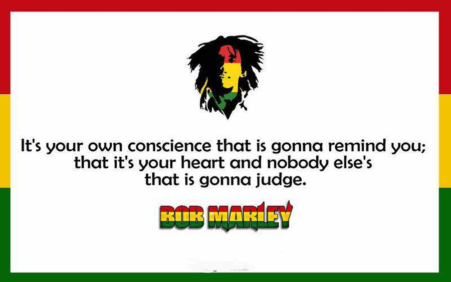 Bob Marley Quotes Red Green Art Wallpaper